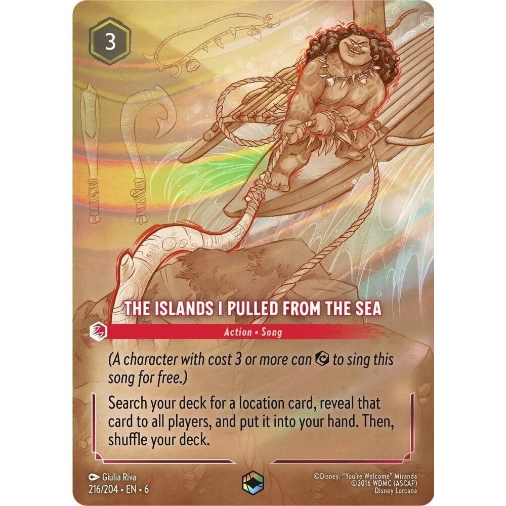 Disney Lorcana Azurite Sea The Islands I Pulled From The Sea Enchanted 216/204